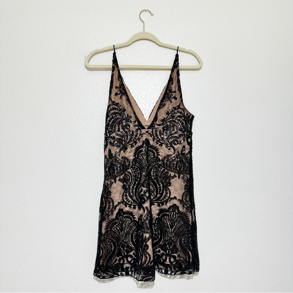 Free People Night Shimmers Mini Dress in Black - Picture 7 of 10